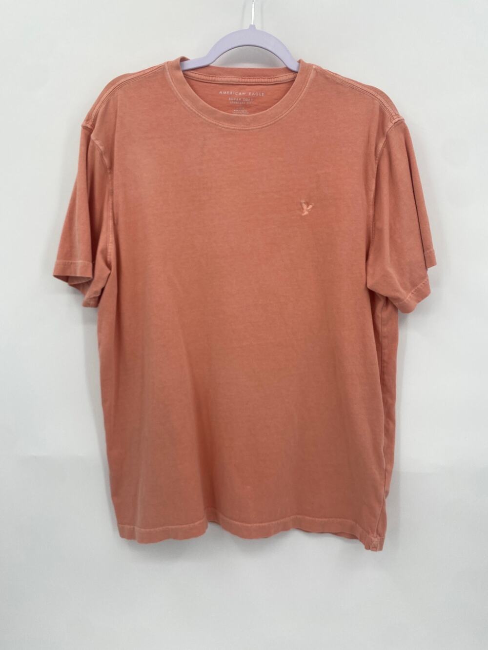 American Eagle AE Super Soft Icon T-Shirt Standard Fit Coral Pink size Large